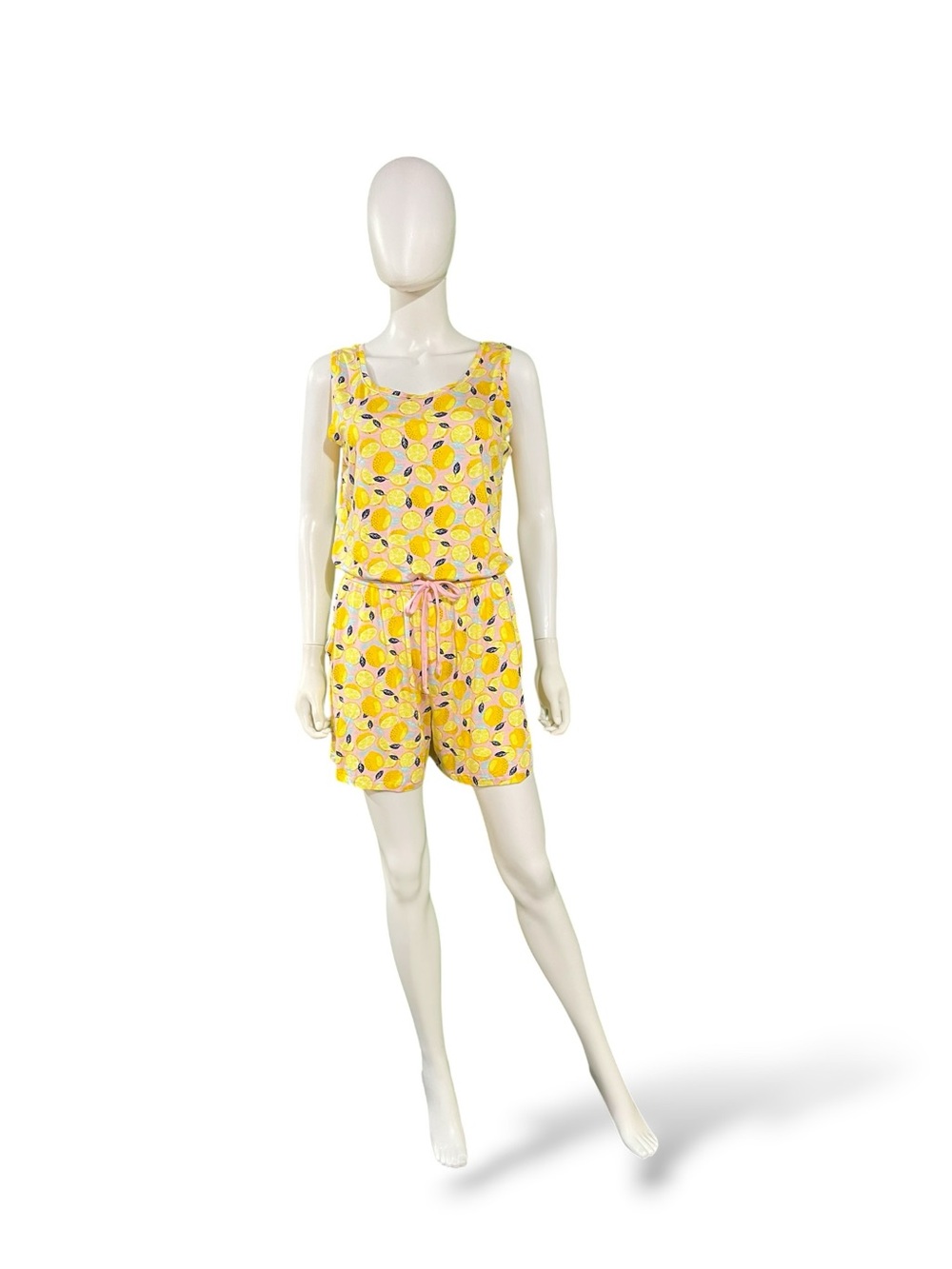 Alex's Lemonade Stand Yellow Lemon-Print Romper, Small